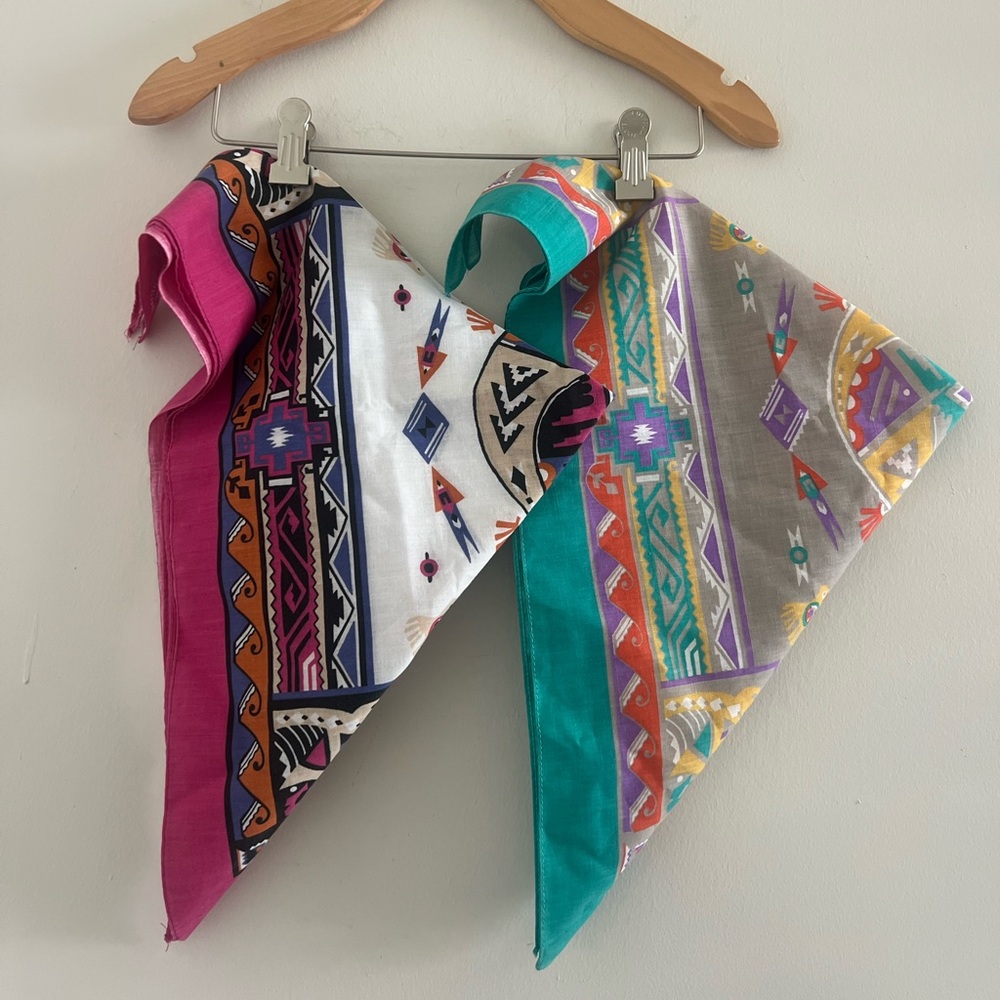 Vintage American Western Wamcraft Bandana Bundle